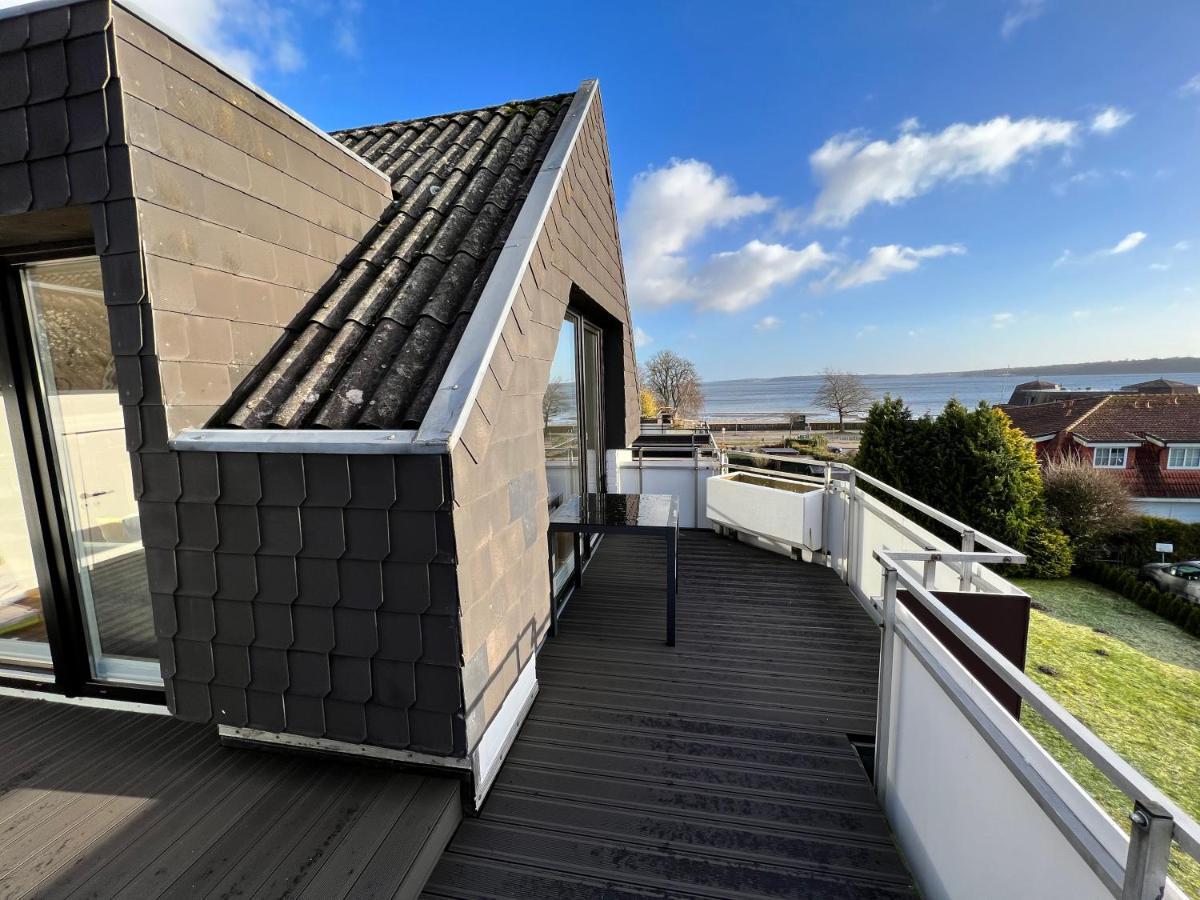 Beach House II - Penthousewohnung In Bestlage Mit Sonniger Dachterrasse Und Top Meerblick Harrislee Bagian luar foto